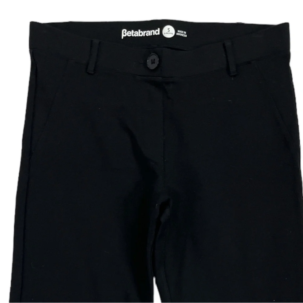 Betabrand Straight-Leg Classic Dress Pant Yoga Pant size Small Petite in Black